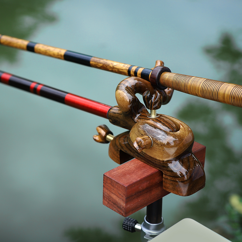 Fishing Rod Rack - CHILENT 낚싯대 홀더 조절 가능한 나무