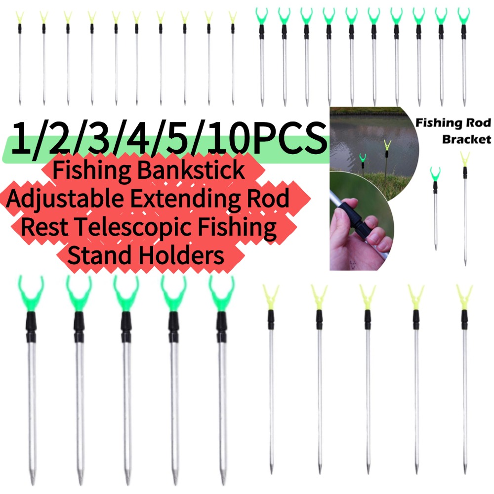 Fishing Rod Casting - 1/5/10개*50/80cm 낚싯대 거치대 조절식 연장 봉받침