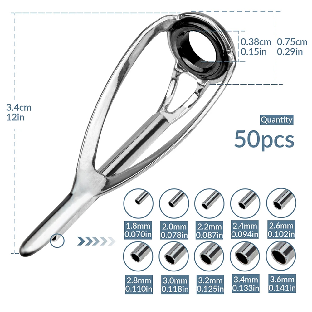 THKFISH 50개 낚싯대 가이드 팁 상단 수리 키트 - Fishing Rod Tip Replacement 리뷰 및 가격