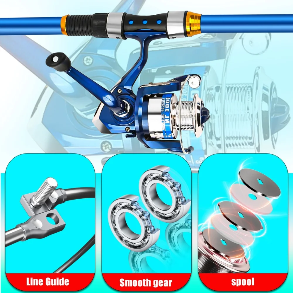 릴 및 액세서리가 포함된 2.1-3.6M 텔레스코픽 유 - Fishing Rod Combo 리뷰 및 가격